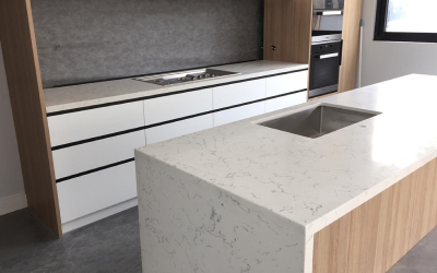 Navy and Cream Stone Benchtops