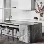 curved island benchtops