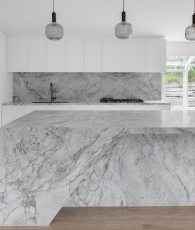 Super white Dolomite stone benchtops