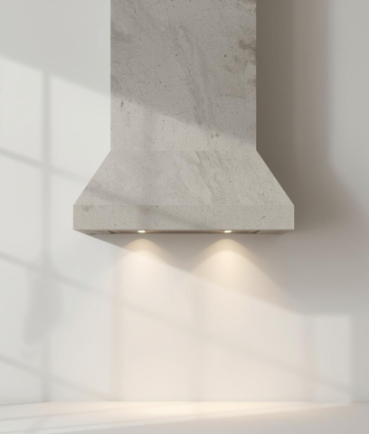 Modern Minimalist stone rangehood