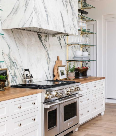 kitchen stone rangehood