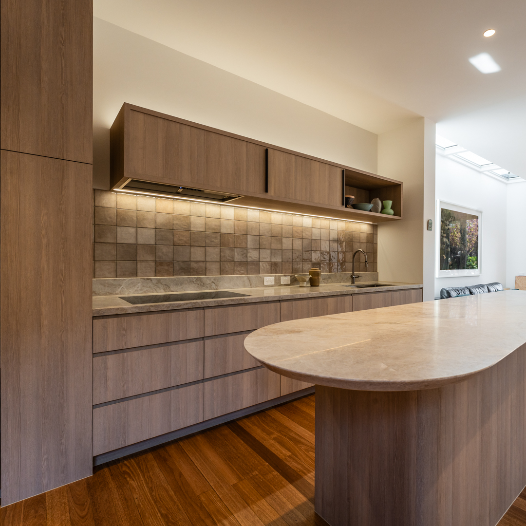 sharknose edge stone island benchtop