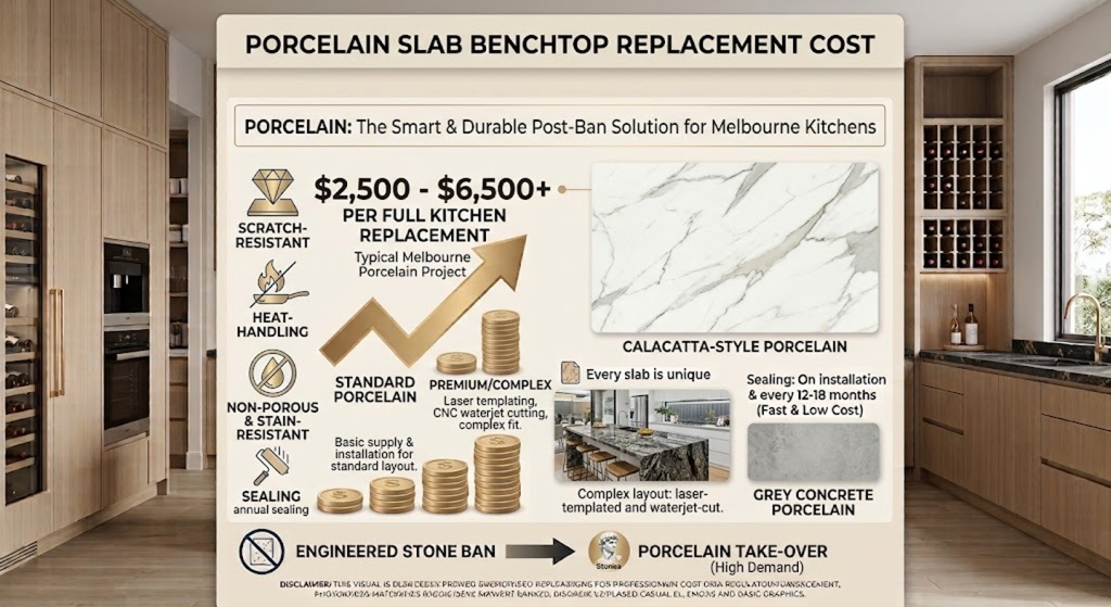 Porcelain Slab Benchtop Replacement Cost