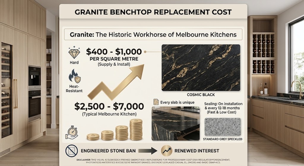 granite benchtop replacement cost